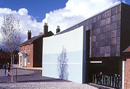 View of Norden Farm Centre for the Arts, 2000, Maidenhead, Berks.  Photo: Etienne Clément.