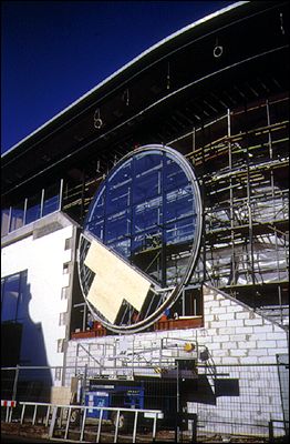 Installation of Over Easy, Richard Wilson 1998. The Arc, Stockton-on-Tees. Photo: Richard Wilson