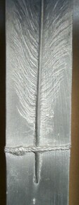 Meeting room handle by Liz Frohlich. Persistence Works, Sheffield.  Photo Kate Dore 2001