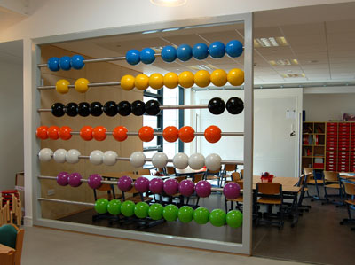 Abacus wall. Photo: Linda Mallett