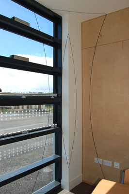 Sphere drawing by Gary Woodley. Photo: Linda Mallett