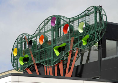 Tree sculpture on roof. Photo: Euan Adamson