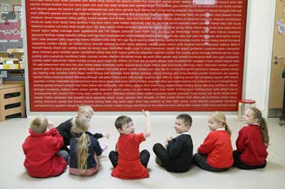 Word wall. Photo: Dirk Buwalda