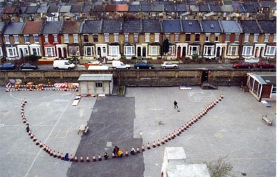 Experimental Playground Week, led by artist Hattie Coppard, 2000.  Daubeney Primary School, London E5.  Photo: Hattie Coppard.