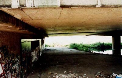 Retention (sewer overflow) basin, Muizengaatje/Mouse hole : Prior to artists intervention. Rotterdam, The Netherlands.