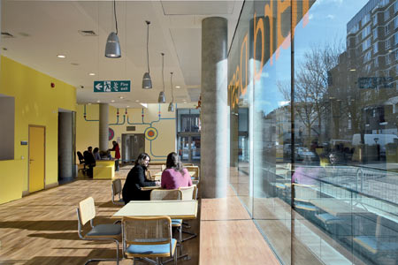 Yuko Shiraishi, Wall Painting (shown in interior), 2007, The Richard Desmond Children’s Eye Centre at Moorfields Hospital, London. Photo: Cassius Taylor-Smith.