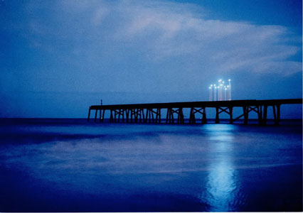 ’St. Elmo’s Fire’ by David Ward, Claremont Pier, Lowestoft, 2002. Photo: Waveney District Council.