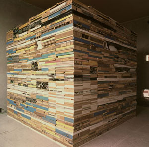 Installation by Neville Gabie.  Further Up in the Air, Linosa Close, Sheil Park, Liverpool, 2002. Photo: Further Up in the Air Archive.