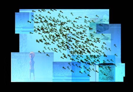 Artist's impression of 'The Ice Harvest'; found objects embedded in acrylic with lighting; Simon Watkinson; completion date to be confirmed; Barking Town Centre Artscape, London Borough of Barking and Dagenham.