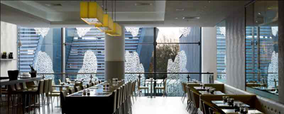 Susanna Heron's distinctive glass artworks for the House of Fraser store. Photo: InSite Arts 2008