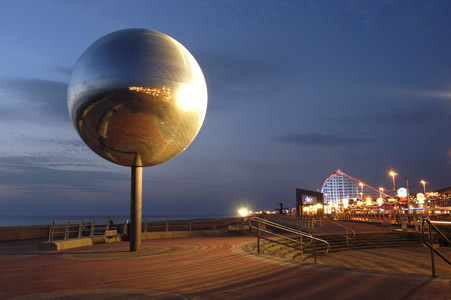 They Shoot Horses, Don’t They? by Michael Trainor, 2002. Blackpool Promenade. Photo: Jonathan Lynch for Blackpool Borough Council.