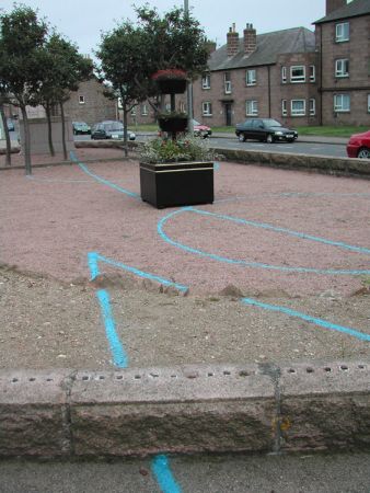 A traffic realignment exercise by Sans fa&ccedil;on on Kirk Street, Peterhead, summer 2005. Photograph by Sans fa&ccedil;on.
