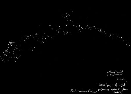Pools of Light, Drawing for Hamworthy Beach by Vong Phaophanit and Claire Oboussier, 2003. Poole Streetscape Manual project, Poole, Dorset.