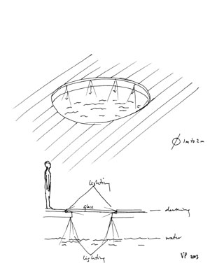 Pools of Light concept, Drawing of detail by Vong Phaophanit, 2003, Poole Streetscape Manual project, Poole, Dorset.
