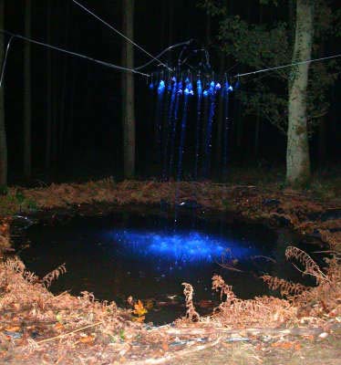 Light Rain, David Gibbons (Urban Projects), 2001, LightShift, Forest of Dean. Photo: Martin Avery &copy; FDST.