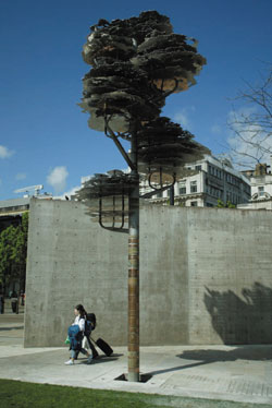 The Tree of Remembrance, Piccadilly Gardens, Manchester. Artist: Wolfgang & Heron, Structural Engineers: Price & Myers 3D Engineering, Landscape Architect: Tadao Ando.
