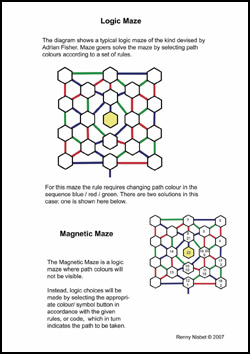 'Logic Maze', design ideas for artwork for the Sculpture Gardens at Porthcurno Telegraph Museum.