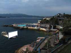 Digital collage image for proposed film projections off Plymouth Hoo.Photo: Tim Knowles