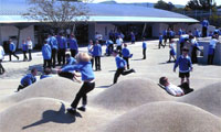 Primary School Playground, Community School of Auchterarder, designed	by artist Susie Hunter. Photo: Keith Hunter