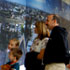 Link to larger image: 'As the Crow Flies', panorama of Gloucester by Anna Heinrich and Leon Palmer. Link corridor, Gloucestershire Royal Hospital.