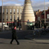 The sculpture when almost complete, January 2007, with the bus shelter in operation; photograph © Mark Luck, North Somerset Council. 
