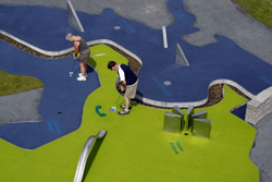 Mapping Minigolf by Wolfgang Weileder, 2006, Leaplish Visitor Centre, Kielder Water.Photo credit - Mark Pinder.