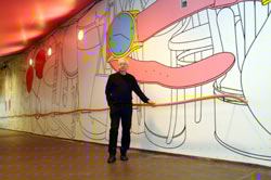 Laban Wall Drawing by Michael Craig-Martin, 2003. Laban, London. Photo courtesy of Laban.