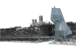 Initial Concept Design, Lincoln Stump Collage by Paul Robbrecht. Image supplied by: Robbrecht en Daem.