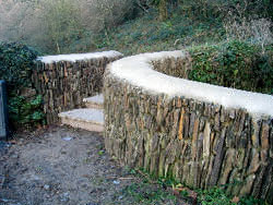 Moth Black by Phil Power and Jason Cornish, 2004.Slade Reservoir. Art in the Landscape, North Devon.Photo: Jennie Hayes.