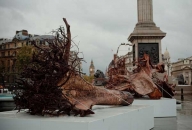 Ghost Forest, Trafalgar Square. Angela Palmer