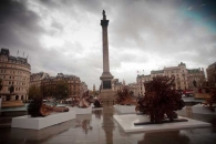 Ghost Forest, Trafalgar Square. Angela Palmer